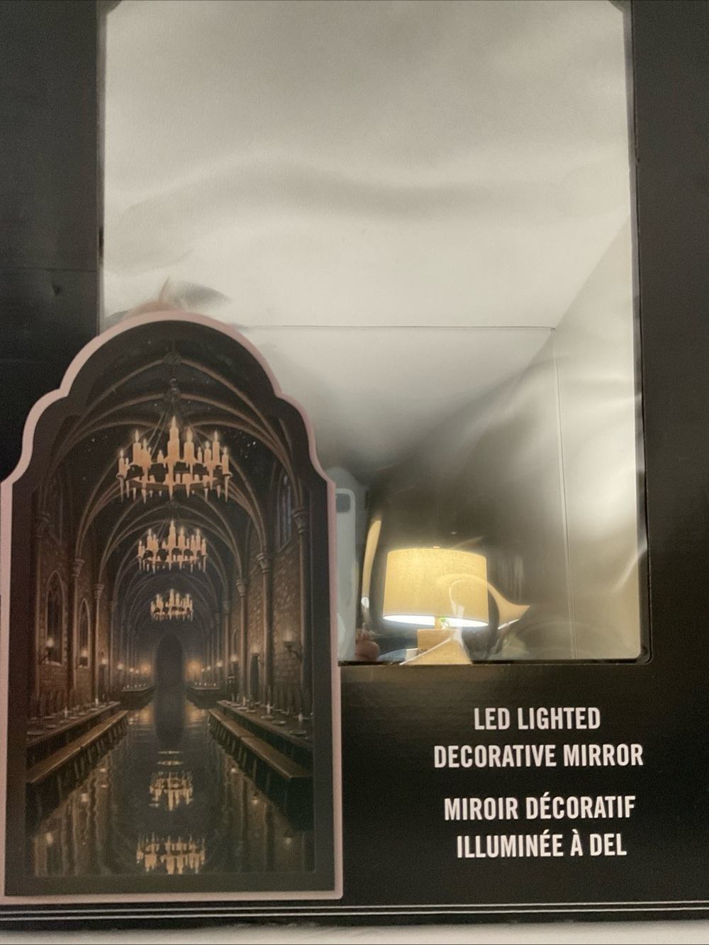 MARTHA STEWART HALLOWEEN GHOST MIRROR 34” CHANDELIERS LED MIRROR VERY LARGE NEW